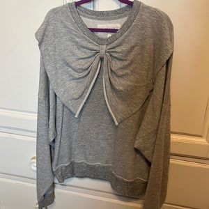 Grey bow sweater